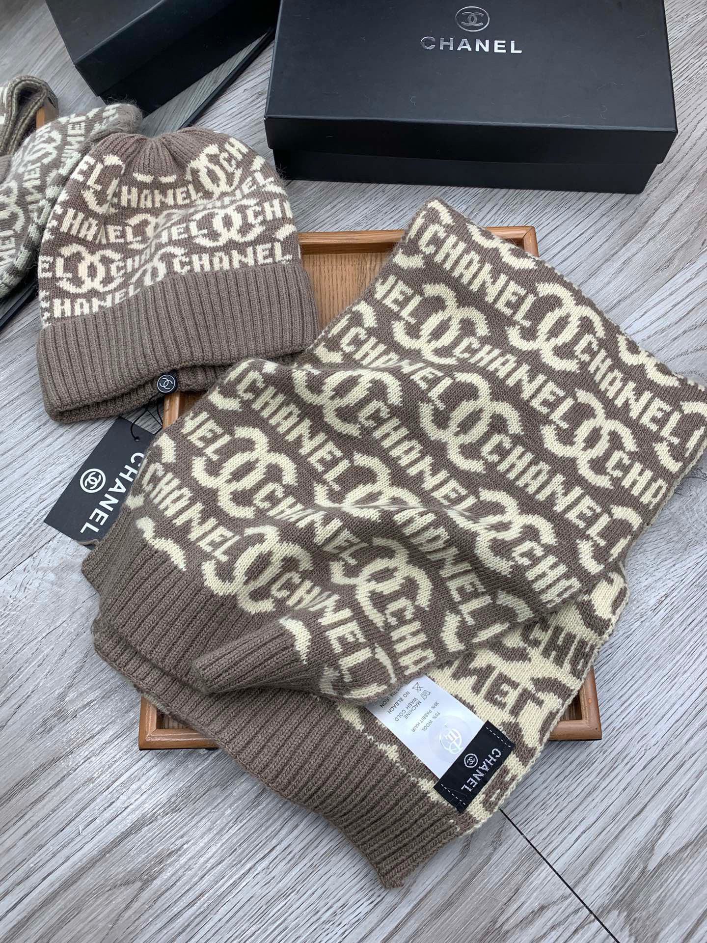 CC Cozy Knit Beanie and Scarf 2-Piece Set