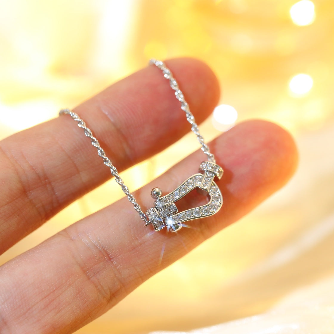 FRED FORCE 10 DIAMOND SILVER NECKLACE MINI MODEL