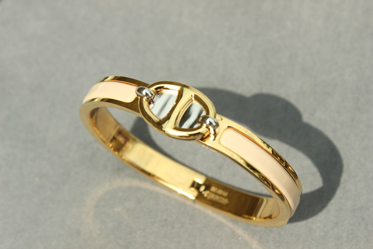HERMES CLIC CHAINE GOLD BRACELET