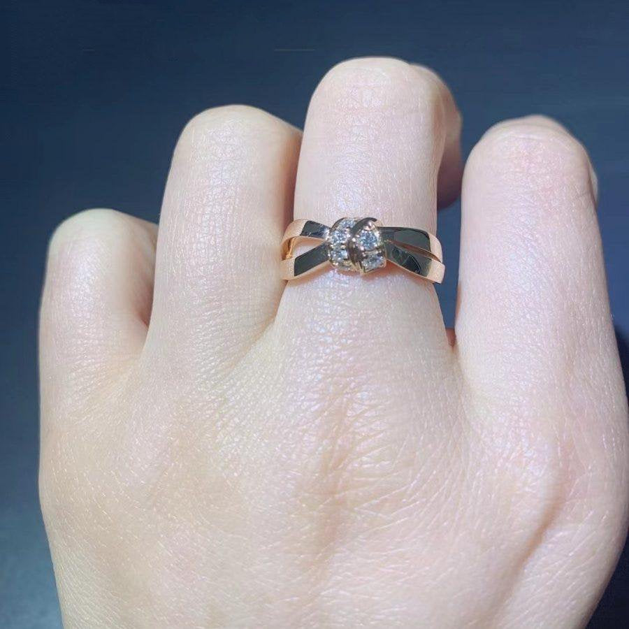 CHAUMET LIENS RING PINK GOLD DIAMOND