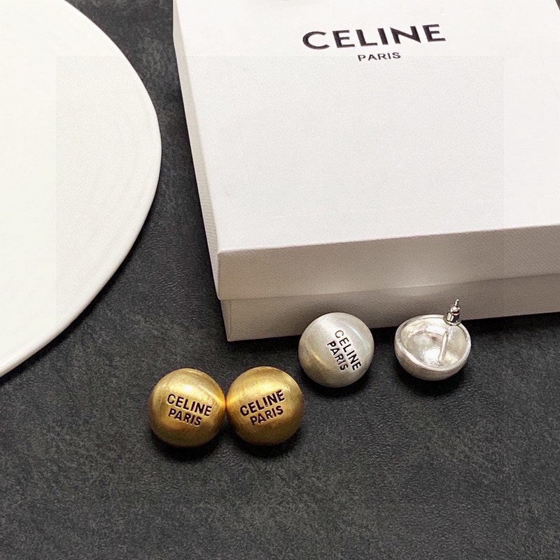 18K Celine Round Earrings