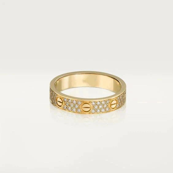 CARTIER LOVE RING 3.6MM DIAMOND PAVED